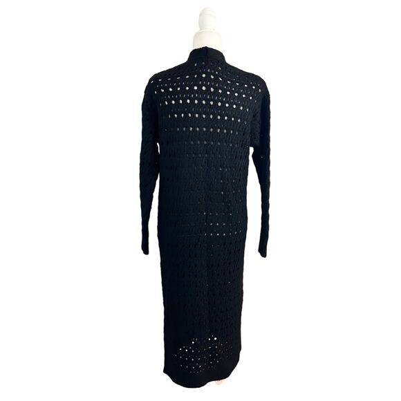 Anthropologie Cardigan Duster Sweater Medium Black NWT - Picture 3 of 5